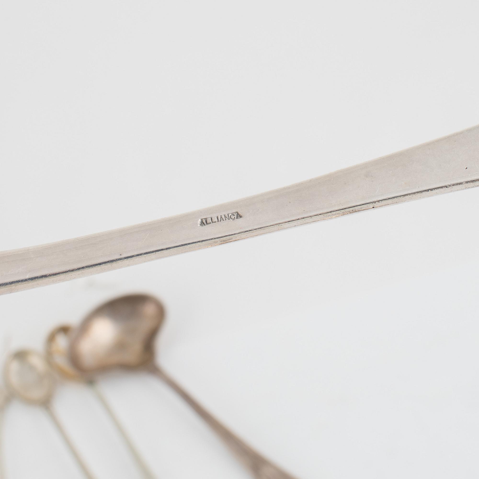 Bestickservis, 143 delar, silver, Portugal, efter 1933, silver 833.