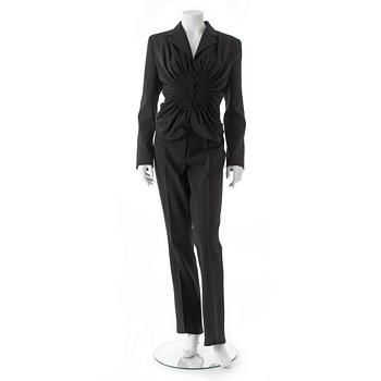 JOHN GALLIANO, a three-piece suit consisting of jacket and pants from the 1980s.