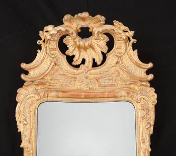 A Swedish Rococo 18th century mirror.