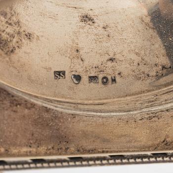 A Swedish silver sugarbowl and a spoon, mark of Svea Svensson, Stockholm 1909.