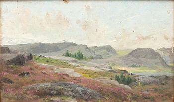 Arvid Mauritz Lindström, 2 landscape paintings.