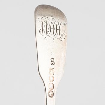 Cutlery service parts, 50 pcs, silver, London, England, 19th century.