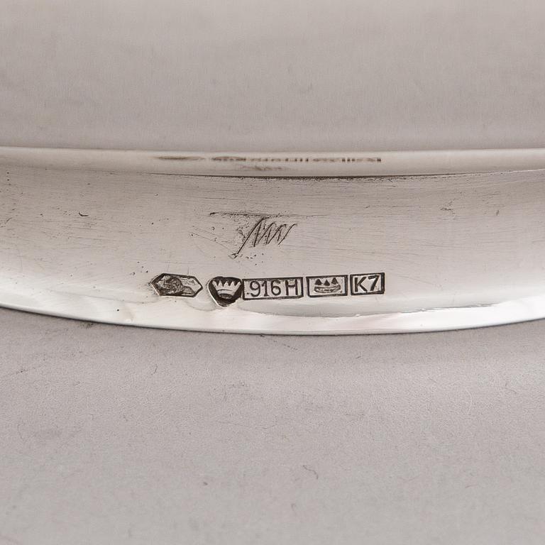 TAPIO WIRKKALA, A silver bowl, marked TW, Kultakeskus, Hämeenlinna, Finland 1963.