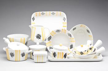 SERVISPORSLIN, 15 delar, "Star", Marianne Westman, Rörstrand. 1960-tal.