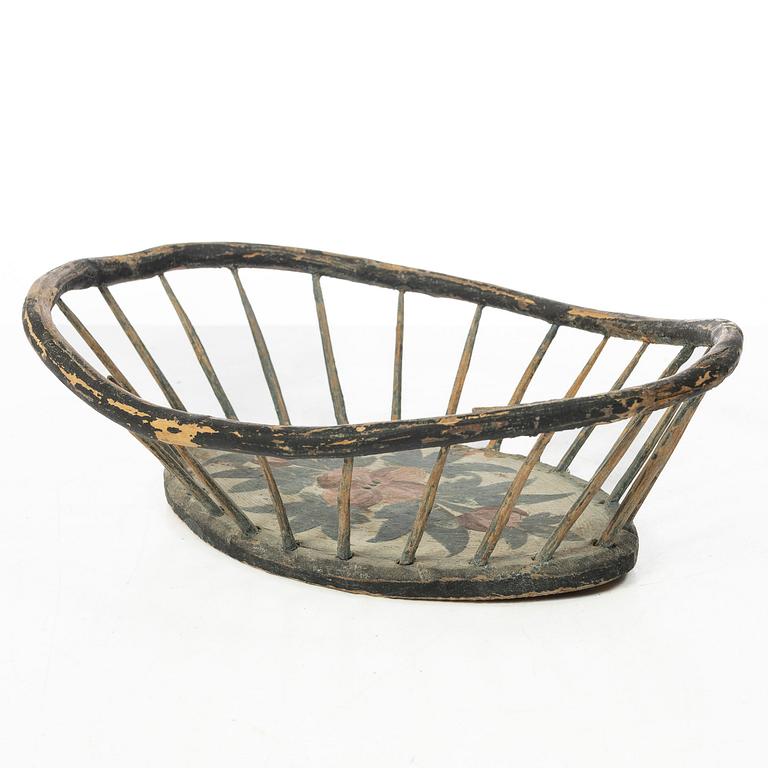 Pine basket, folk art, Jämtland, 19th century.
