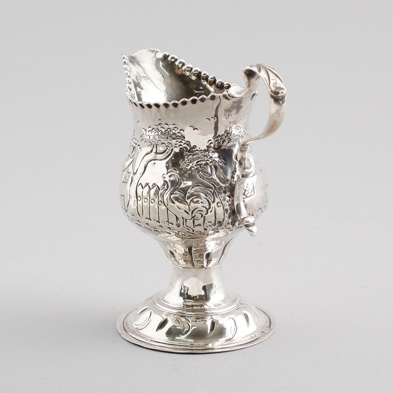 GRÄDDKANNA, silver, London 1776. Vikt ca 70 gram.