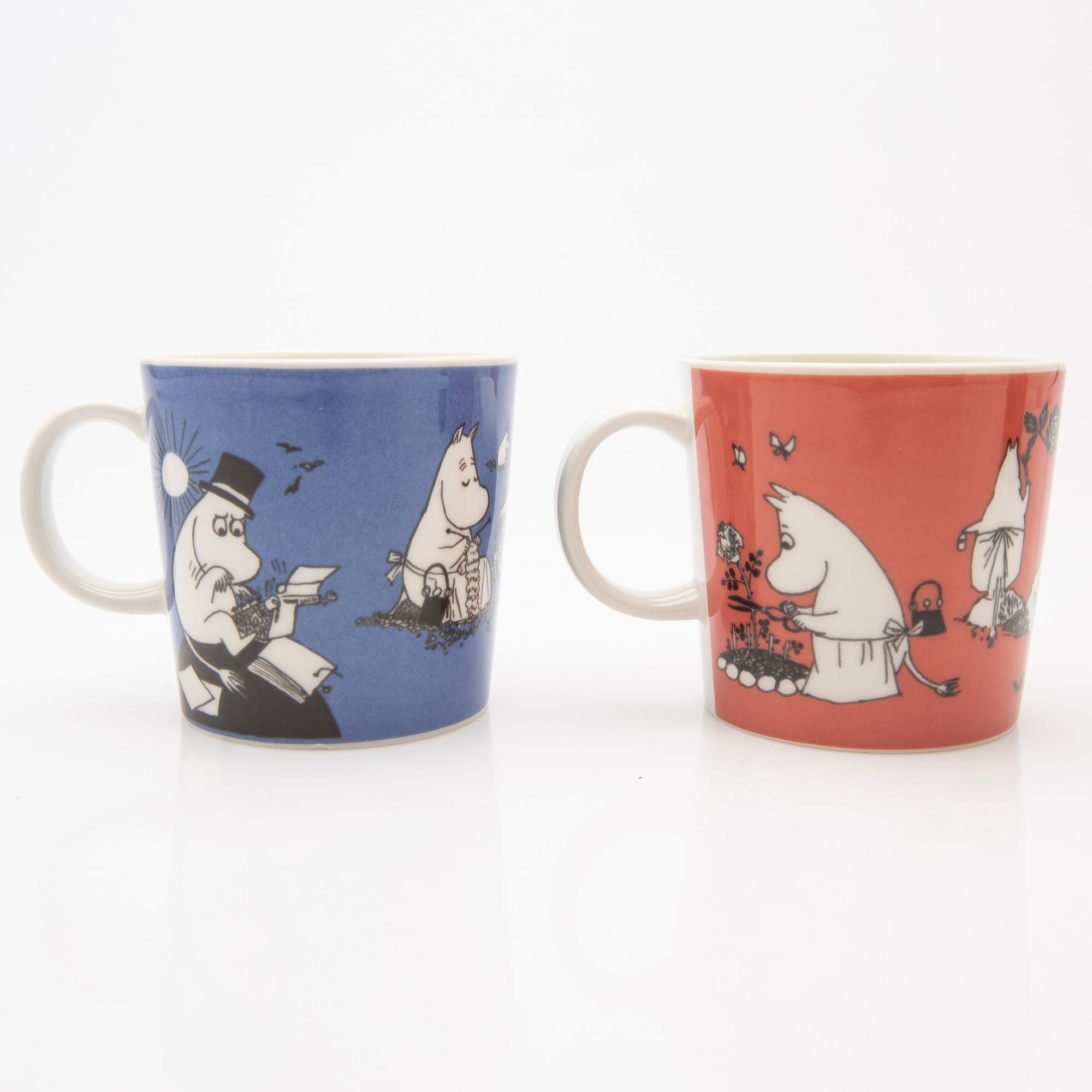 Moomin mugs, 2 pcs, Arabia, Finland, 1990-1999.