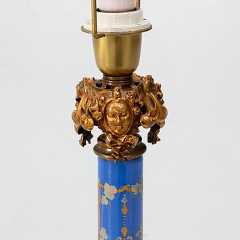 A table lamp, late 19th Century.