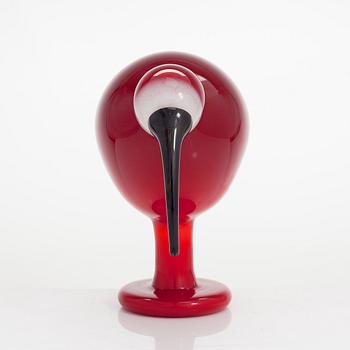 Oiva Toikka, glasfågel, signerad O. Toikka Nuutajärvi.