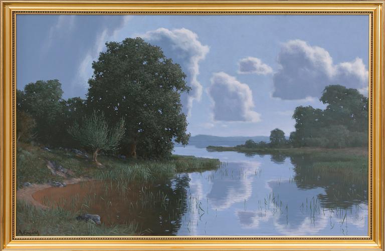 ANDERS EMGÅRD, oil on panel signed.