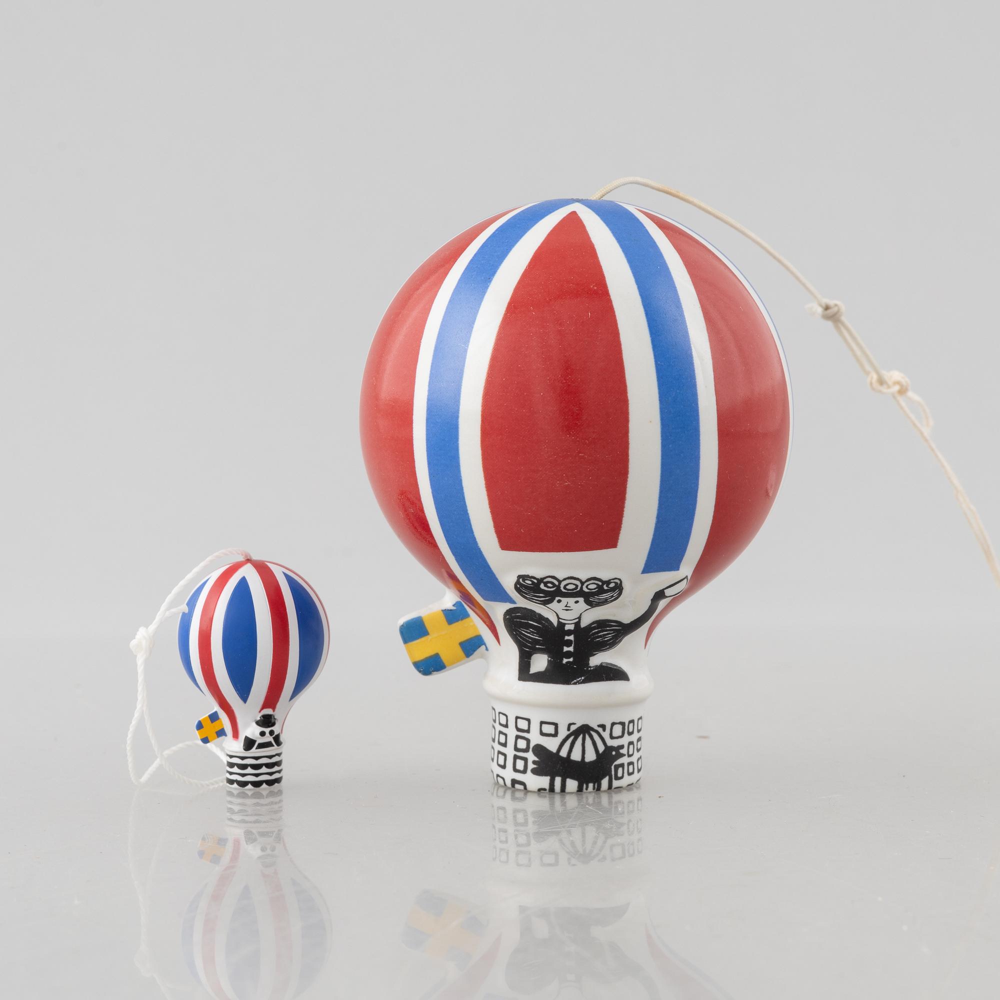 Lisa Larson, a stoneware 'Luftballong' figurine, from the series "Traffic", Gustavsberg 1971-1973.