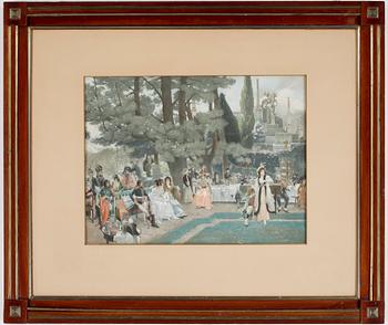 GRAVYR MED RAM, directoire stil, 1800-talets slut.