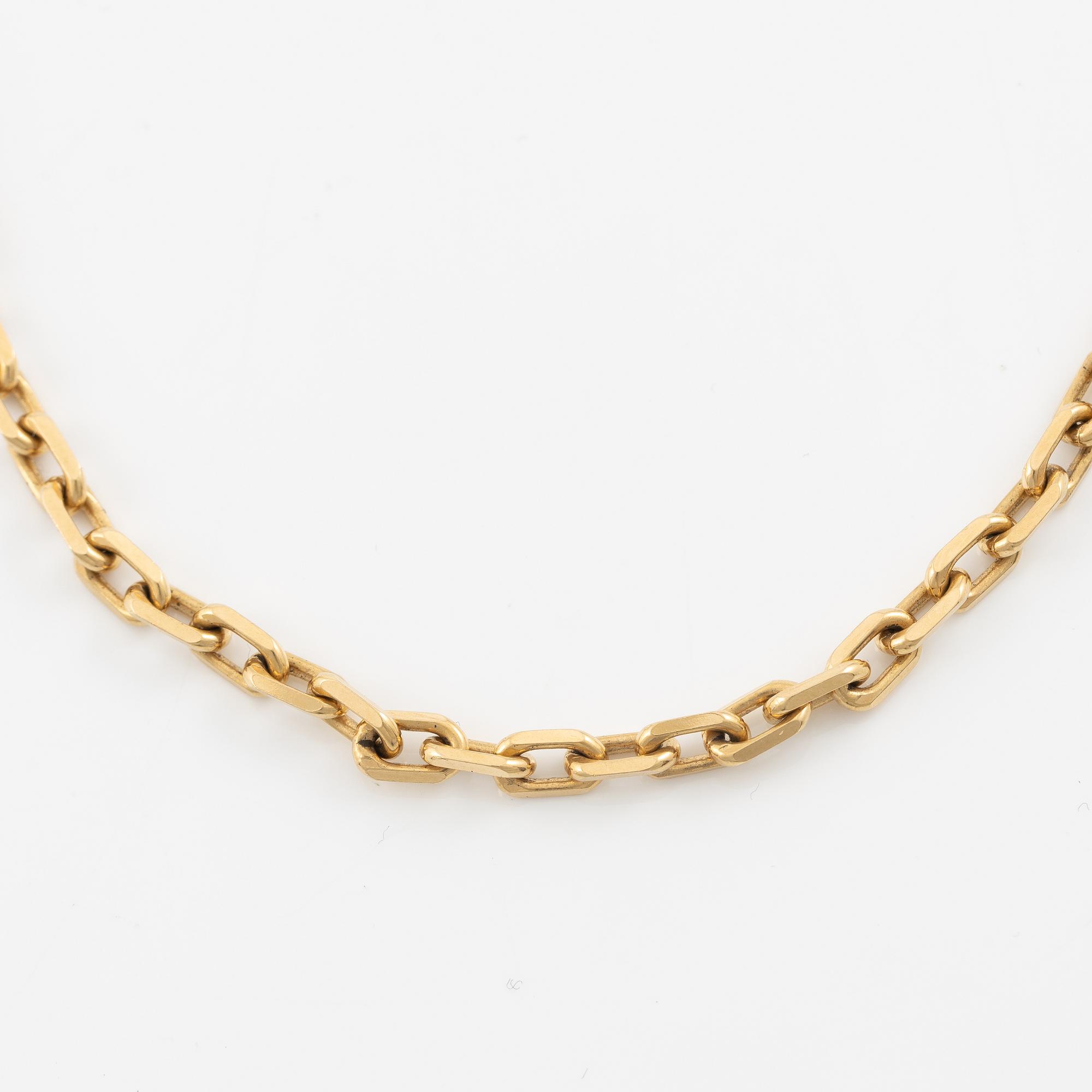 Necklace, chain, 18K gold, anchor link, Balestra.