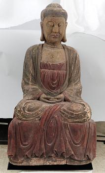 920. BUDDHA, trä. Mingstil.