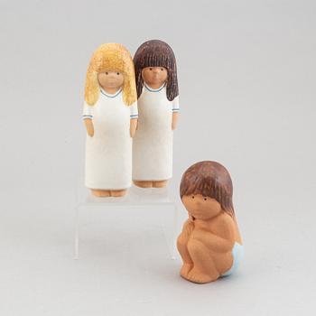 Lisa Larson, eight stoneware figurines, seven for K-Studion, Gustavsberg.
