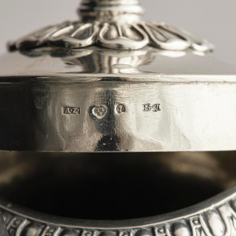 Adolf Zethelius, kaffekanna, silver, Stockholm 1832. Empire.