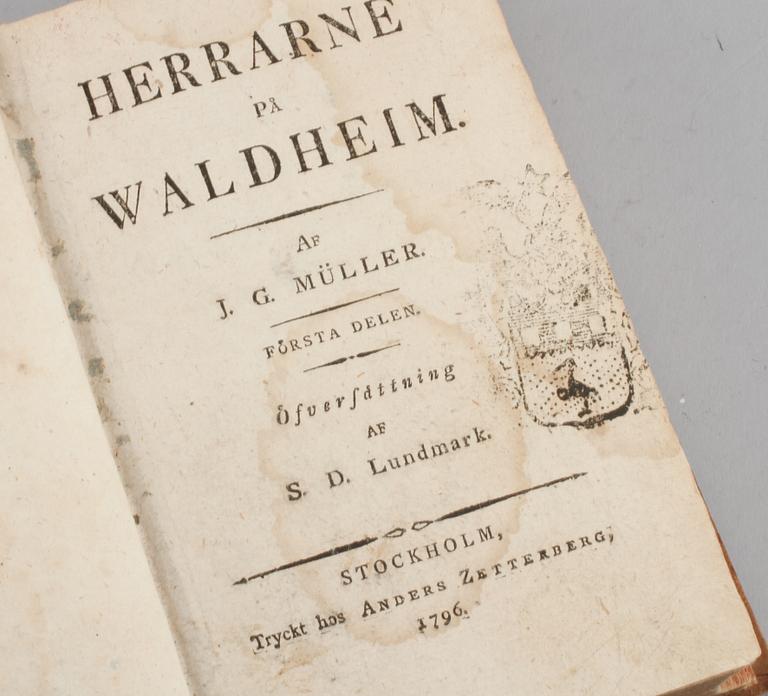 BÖCKER, 6 st, bl a "Les epreuves du sentiment...", 1700- och 1800-tal.