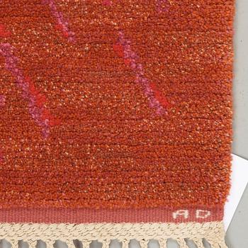 Anita Dahlin, A RUG, "Blommattan", knotted pile, 170 x 123,5 cm, signed AB MMF AD.