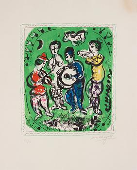 775. Marc Chagall, "Musiciens sur fond vert".
