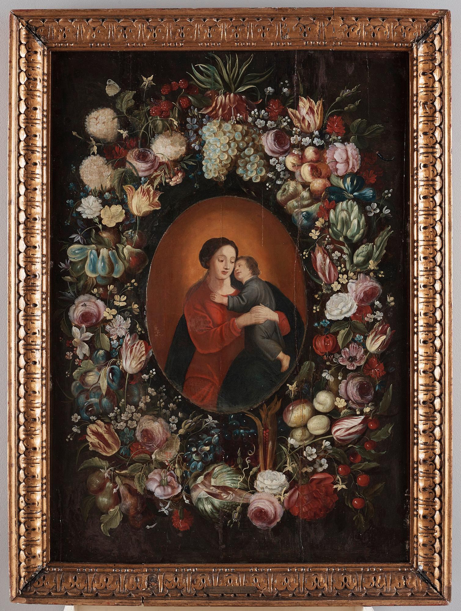 Jan Brueghel dy In the manner of the artist, Madonna and child.