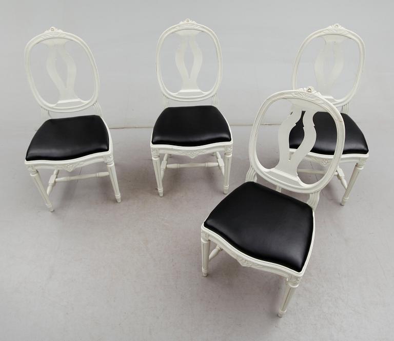 STOLAR, 4 st, gustaviansk stil, 1900-talets andra hälft.