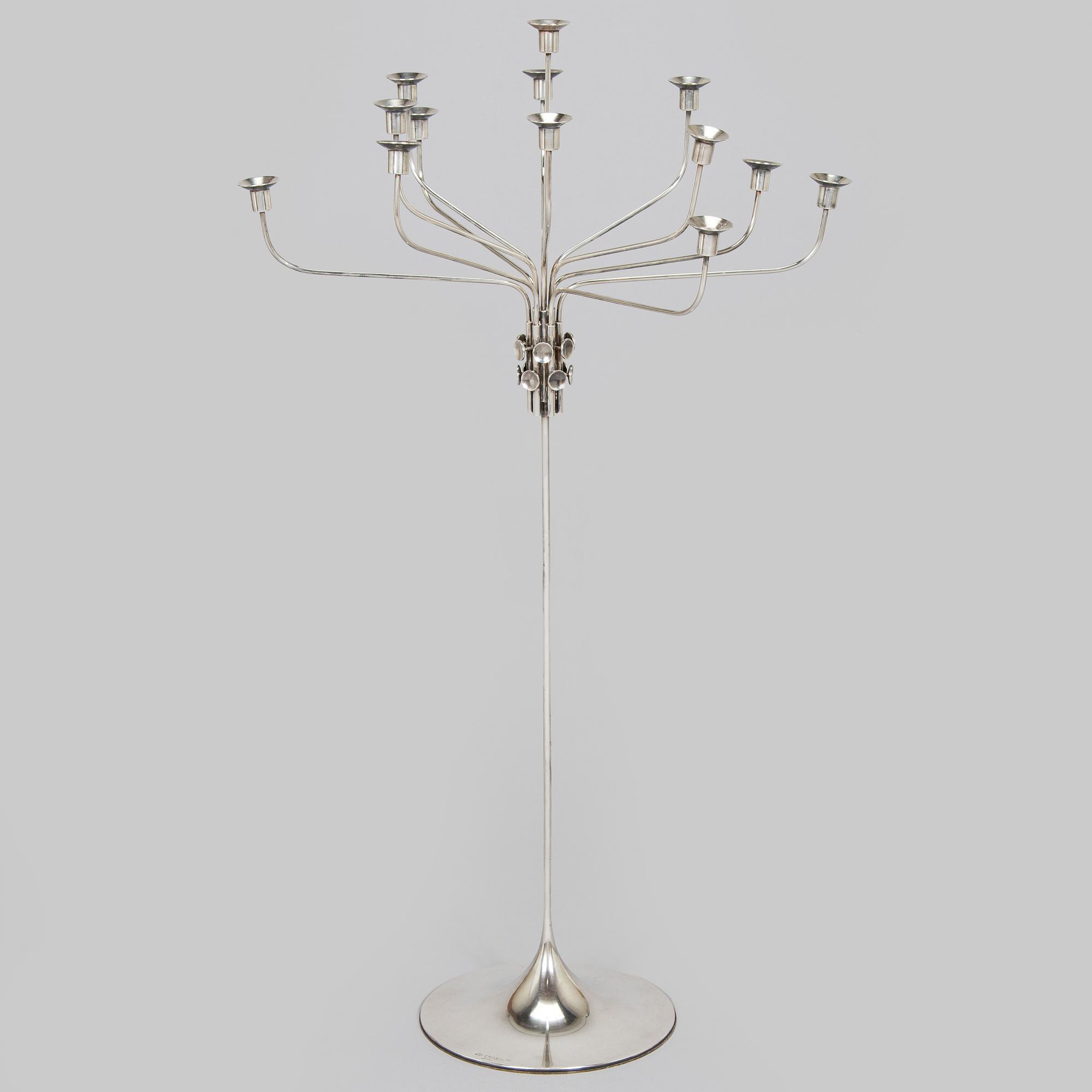Tapio Wirkkala, kandelaber "TW412", silver Kultakeskus, Tavastehus 1985.