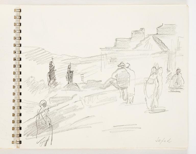 Lotte Laserstein, 4 skissböcker med blyertsteckningar.