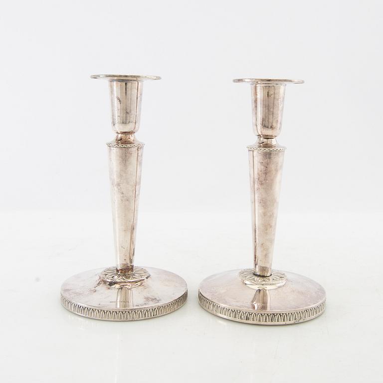 Candelsticks a pair silver Ceson Gothenburg 1960.