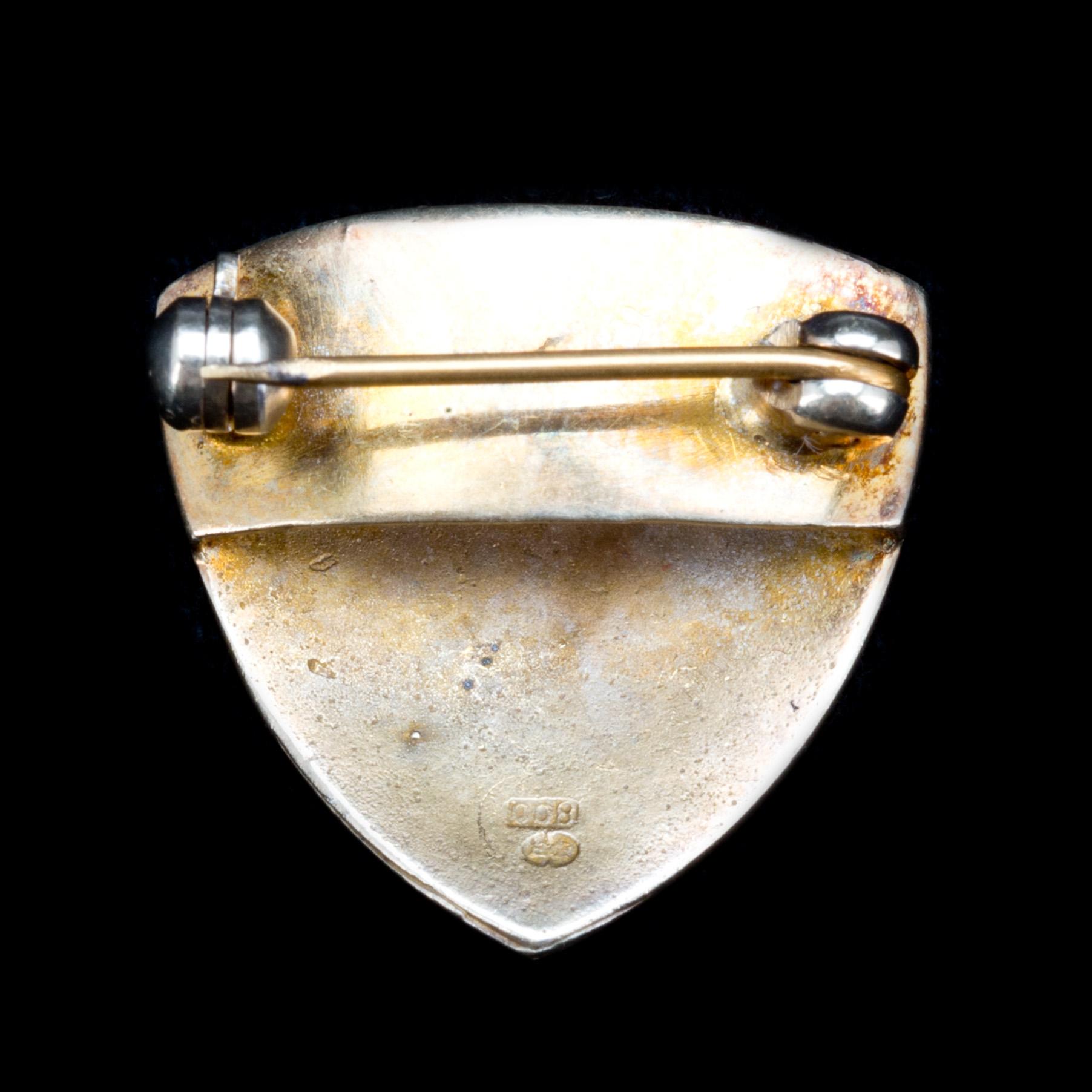 BROSCH, 18 k guld med briljantslipad diamant ca 0,10 ct. Vikt ca 2,5 g.