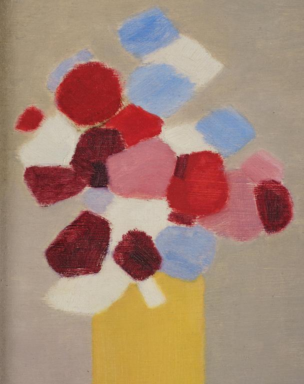 Axel Kargel, Flowers in a yellow vase.