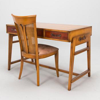 Desk and chair, late 20th century.