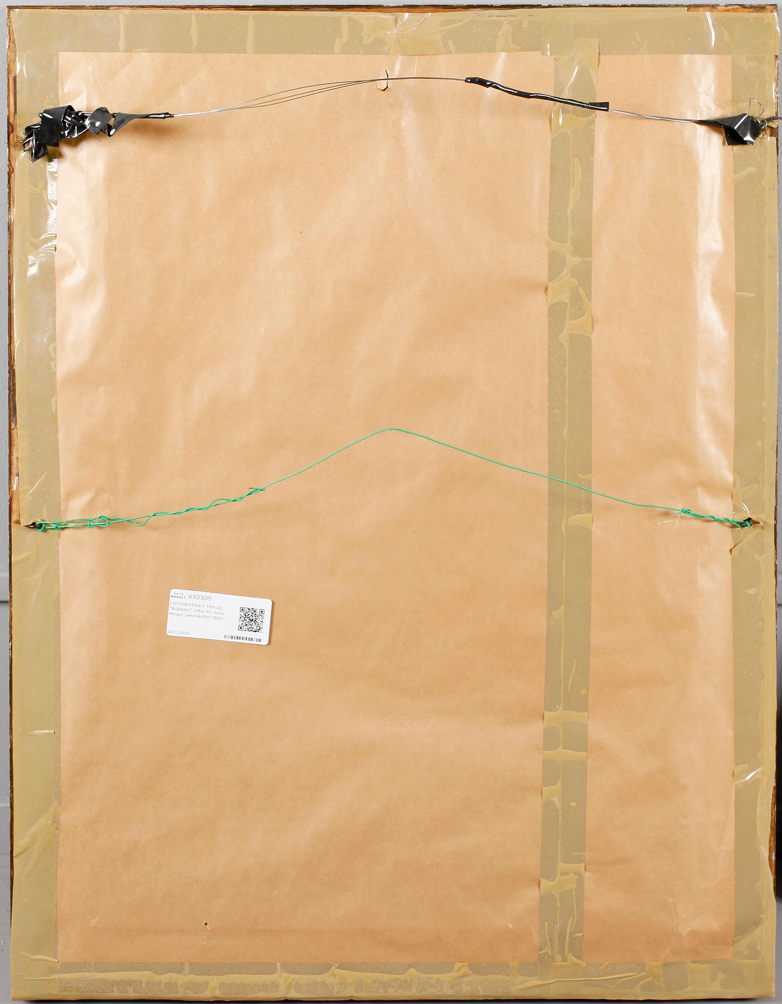 LITOGRAFISKT TRYCK, "Bubbles", efter Sir John Millais, sekelskiftet 1900.