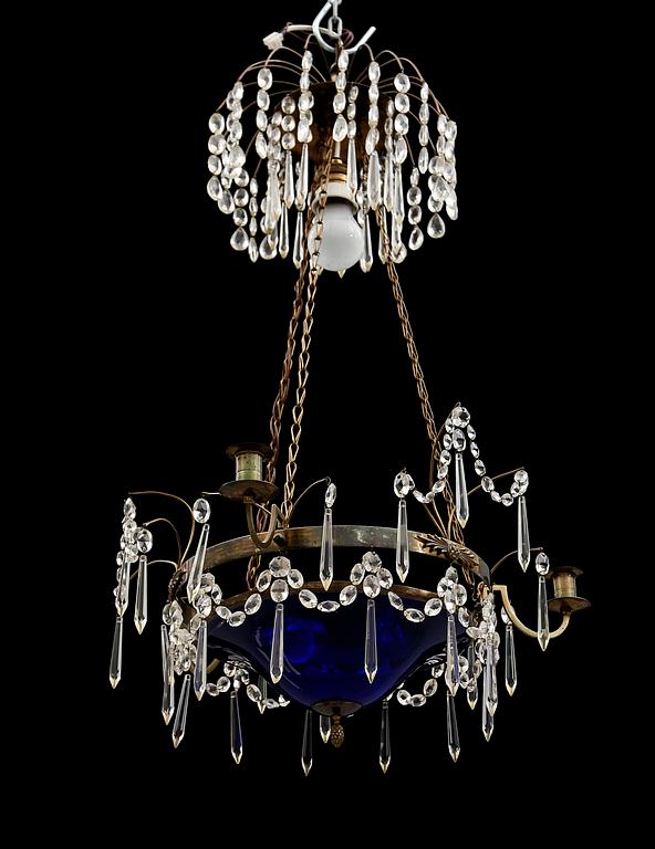 LJUSKRONA, gustaviansk stil, 1900-talets första hälft. Höjd ca 74 cm.