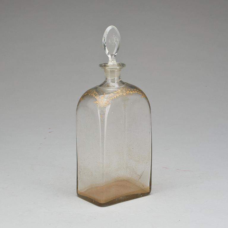 KARAFF, glas, 1700-tal.