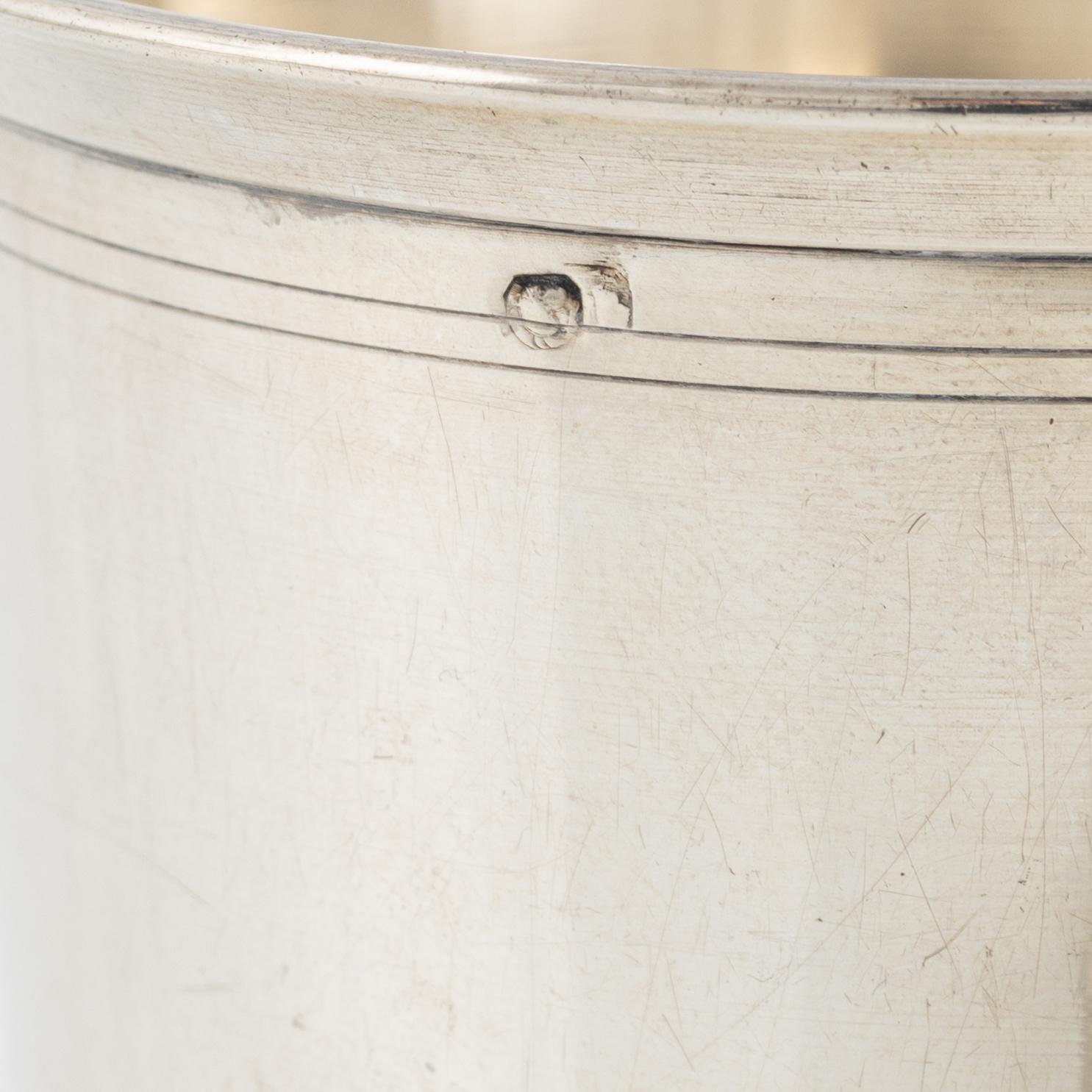 Two French Silver Beakers, 19th century.