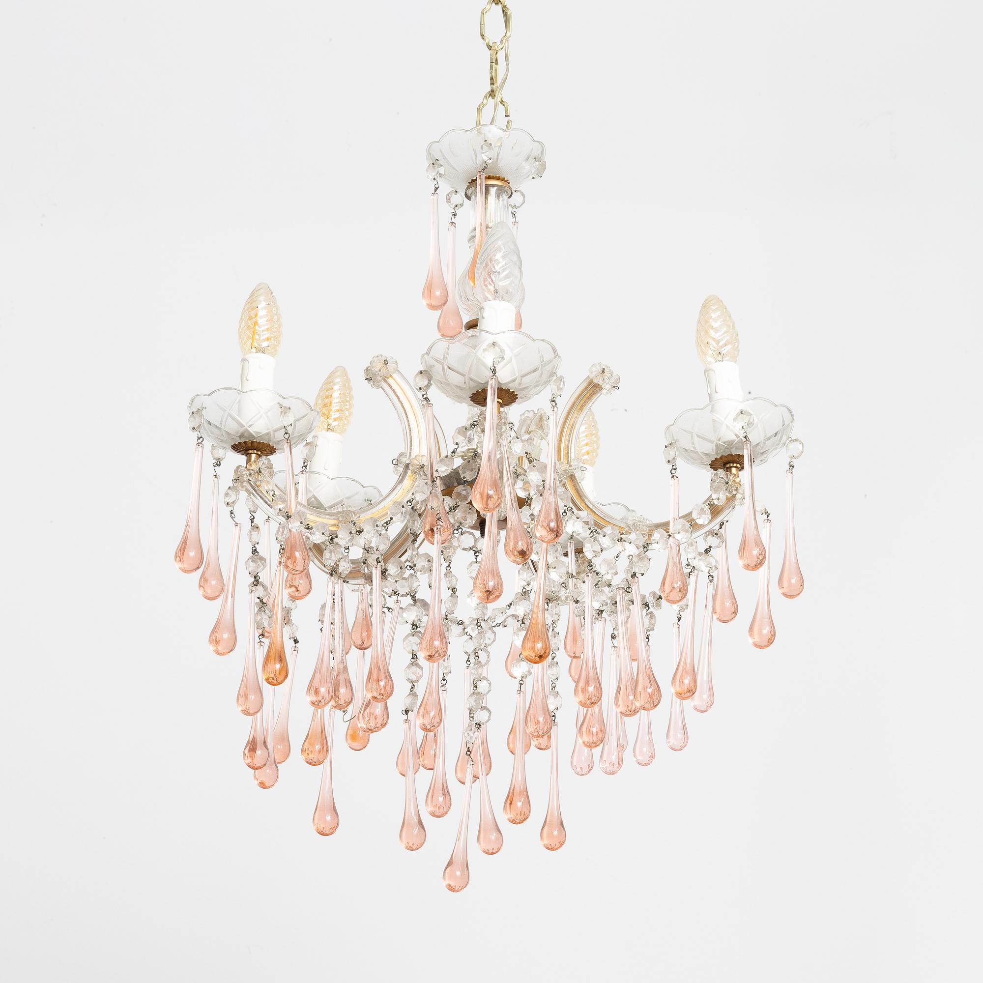 A chandelier, probably Italy, second half of the 20th century.