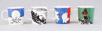 MUMINMUGGAR, 13 st, porslin, Moomin Characters, Arabia 1999-2017.
