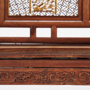 Dagbädd, hardwood. Qingdynastin, 1800-tal.