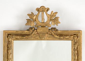 SPEGELLAMPETT, Gustaviansk, med Stockholms hallstämpel. 1700-talets slut.