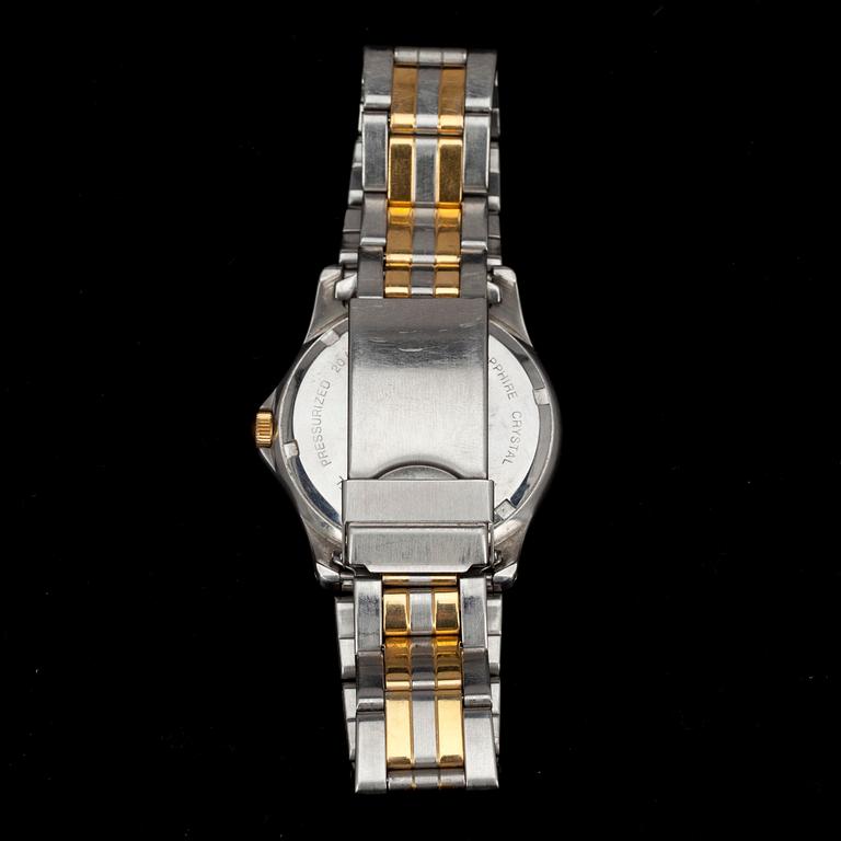 ARMBANDSUR, herr. Glycine, stål. Schweiz 1990-tal.