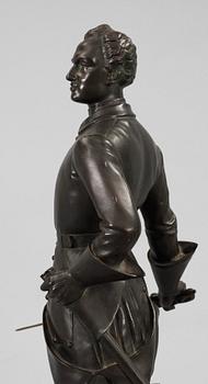 OKÄND KONSTNÄR, skulptur, brons, 1900-tal. Gjutarstämplar Otto Meyers gjuteri.