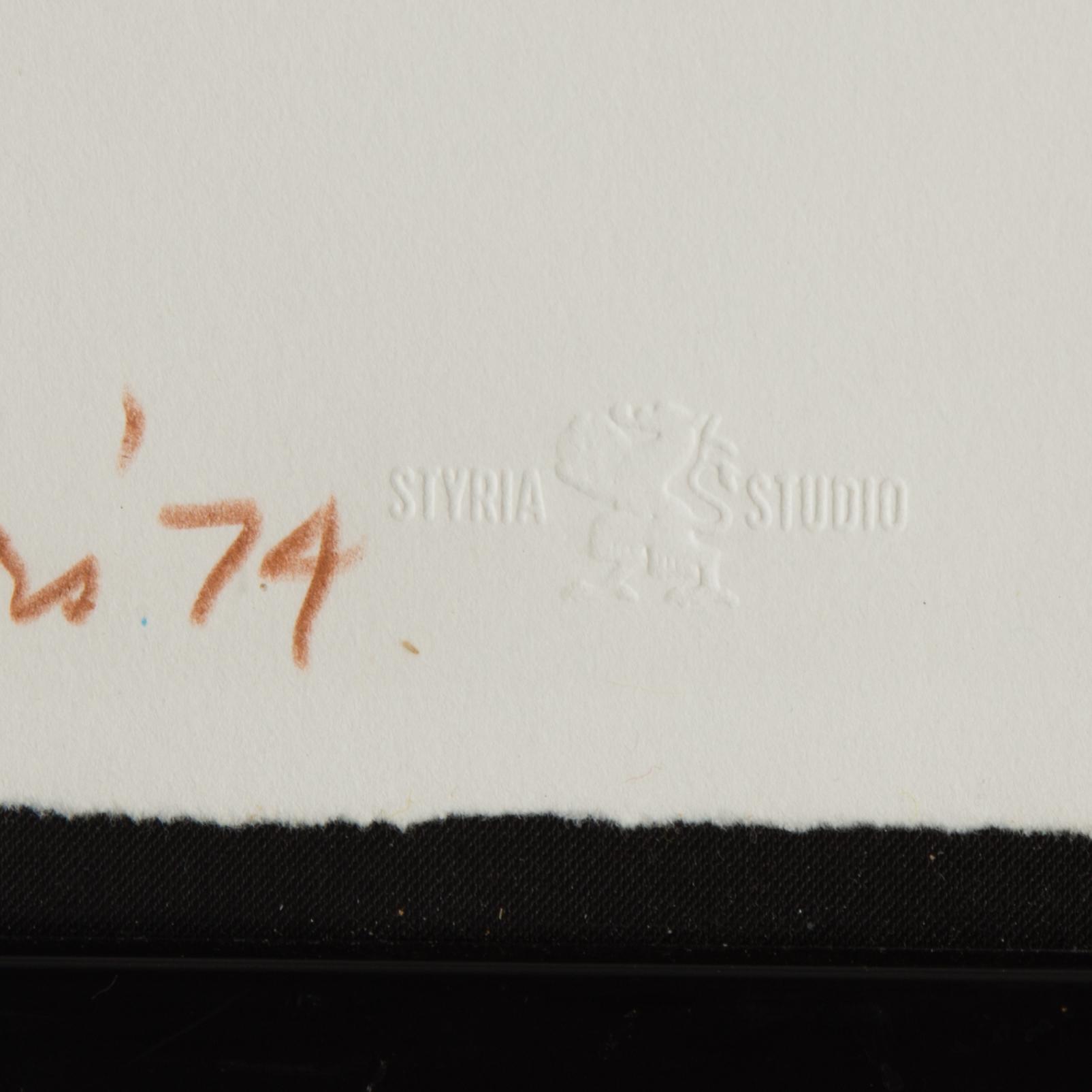 LARRY RIVERS, färglitografi, signerad, daterad -74 och numrerad 82/90.