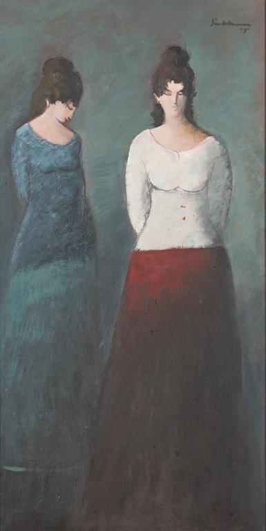 PAAVO SIRKKUNEN, öljy levylle,  signeerattu ja päivätty-75.