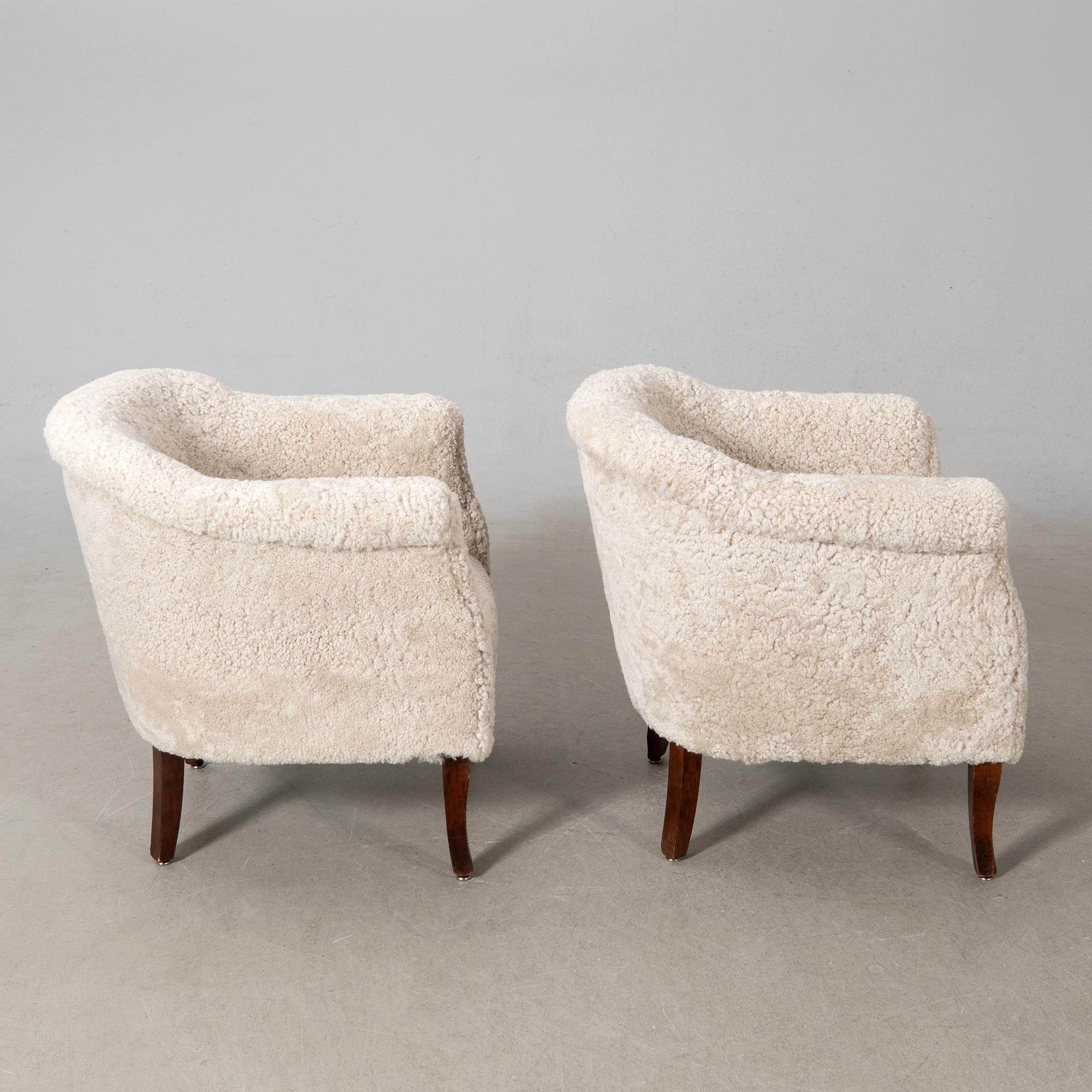 Fåtöljer, ett par, Swedish Modern, 1940-tal.