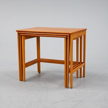 A 1950's teak nesting table.