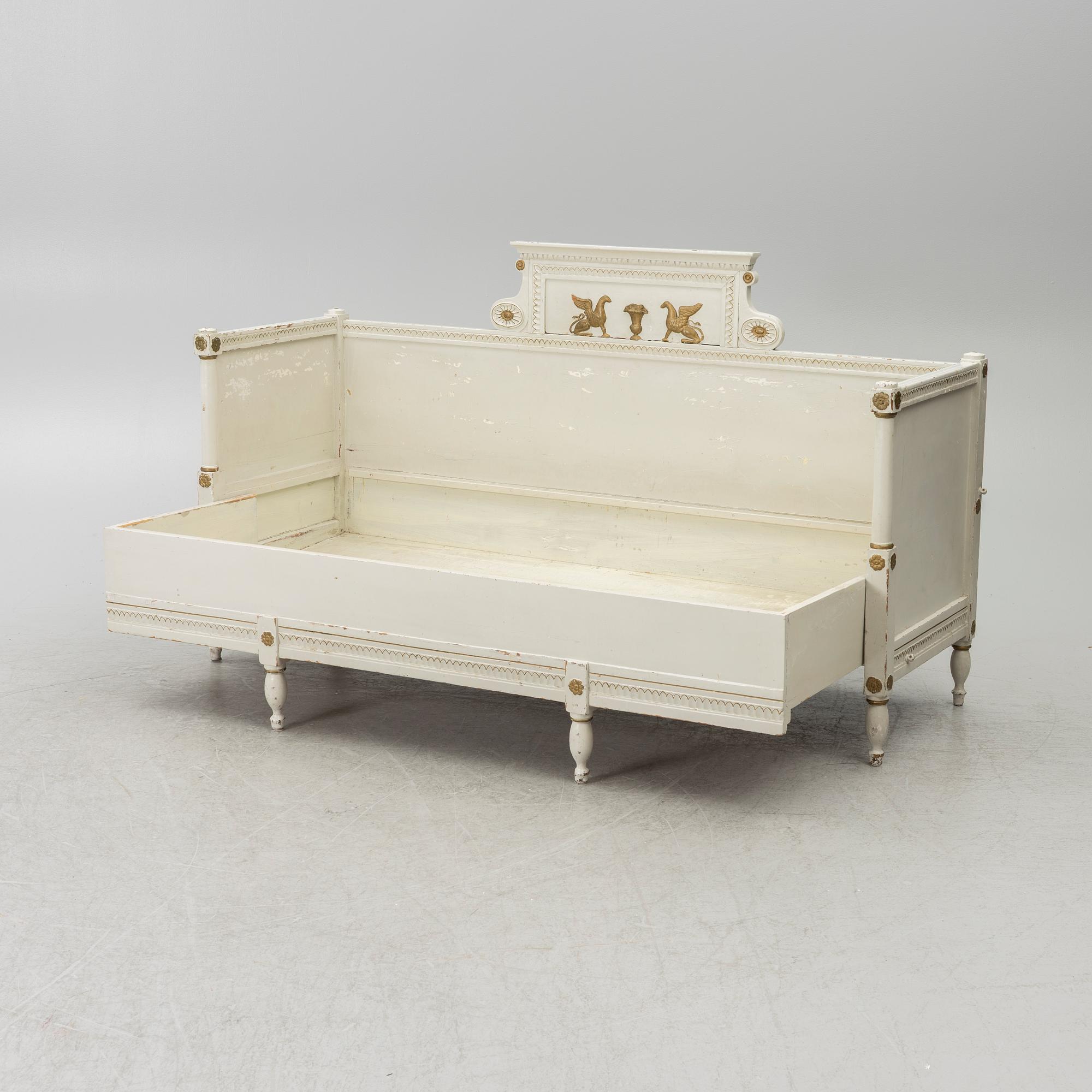 Sofa bed, late Gustavian style, 19th century.