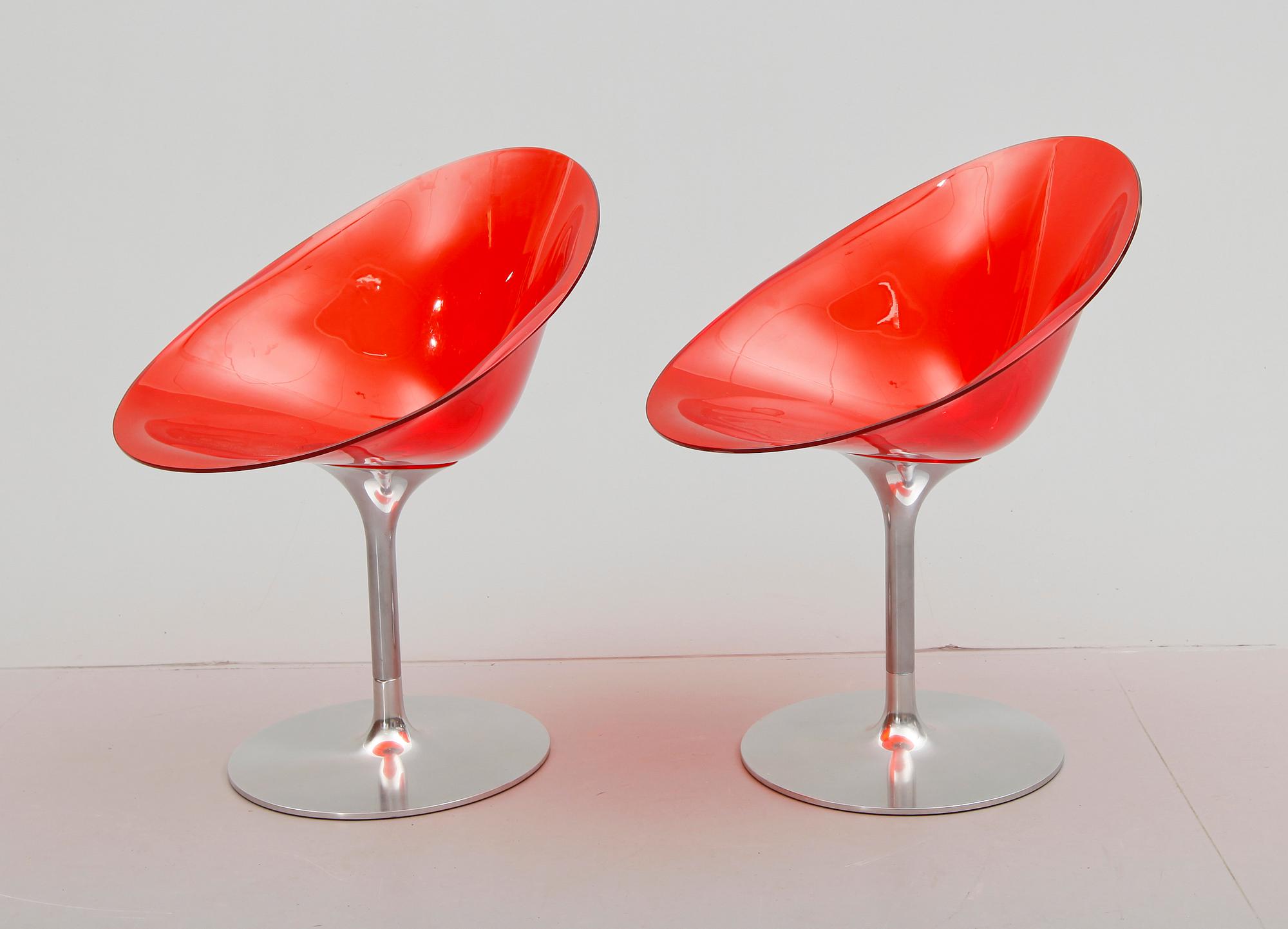 STOLAR, 1 par, "Eros", Philippe Starck för Kartell, Italien, 1900-/2000-tal.