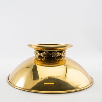 Bowl on foot "The Royal Bowl" Ystad Metall mid-20th century brass.