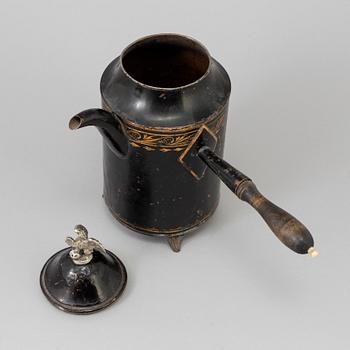 A late gustavian copper coffee pitcher  attributed to O.F Richman Falun early 19th century.