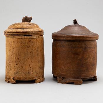 Two Norwegian 18th century tankards.